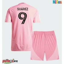 Camiseta Inter Miami Luis Suarez #9 Primera Equipación para niños 2026-27 manga corta (+ pantalones cortos)